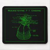 Apollo Saturn V Rocketdyne F-1 Motor Mouse Pad Mousepad (Vorne)