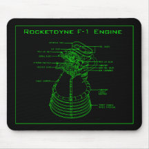 Apollo Saturn V Rocketdyne F-1 Motor Mouse Pad
