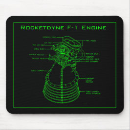 Apollo Saturn V Rocketdyne F-1 Motor Mouse Pad Mousepad