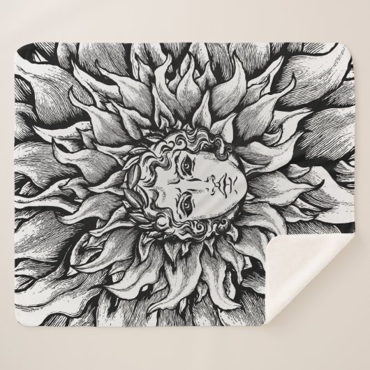 Apollo-Sonnengott Schwarzweiss Sherpadecke (Vorderseite (Horizontal))