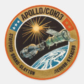 Apollo-Soyuz-Testprojekt Runder Aufkleber (Vorderseite)