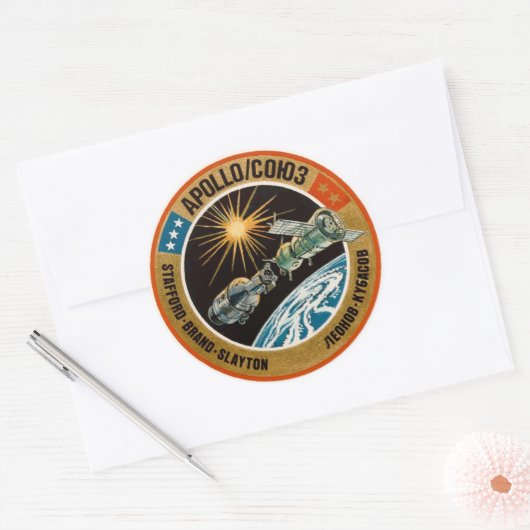 Apollo-Soyuz-Testprojekt Runder Aufkleber (Umschlag)