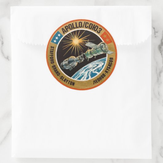 Apollo-Soyuz-Testprojekt Runder Aufkleber (Tasche)