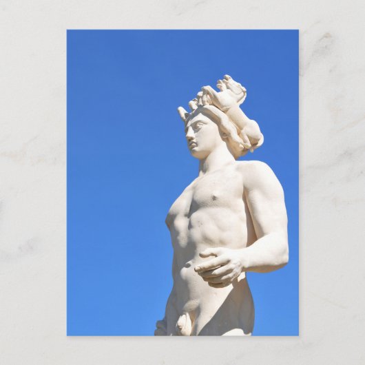 Apollo-Statue (Neptun) Postkarte (Vorderseite)