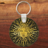 Apollo Sun Symbol auf griechischem Schlüsselmuster Schlüsselanhänger (Vorderseite)