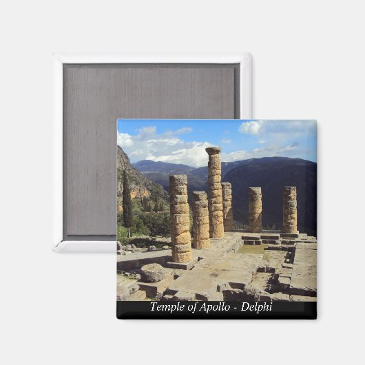 Apollo-Tempel - Delphi Magnet (Vorderseite/Rückseite)