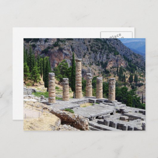 Apollo-Tempel - Delphi Postkarte (Vorne/Hinten)