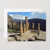 Apollo-Tempel - Delphi Postkarte (Vorne/Hinten)