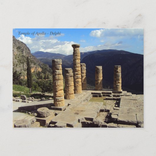 Apollo-Tempel - Delphi Postkarte (Vorderseite)