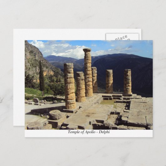 Apollo-Tempel - Delphi Postkarte (Vorne/Hinten)