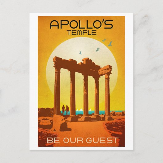 Apollo-Tempel, Türkei, Mittelmeer, Vintag Postkarte (Vorderseite)