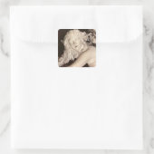 Apollo und Daphne, Details des Daphne-Kopfes Quadratischer Aufkleber (Tasche)