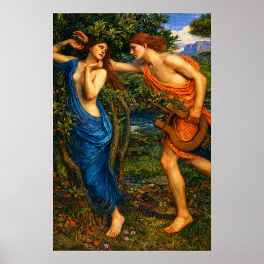 Apollo und Daphne von John William Waterhouse Poster (Vorne)