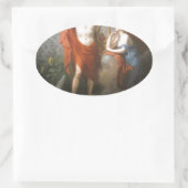 Apollo und die Musen Ovaler Aufkleber (Tasche)