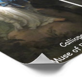 Apollo und die Musen von Charles Meynier Poster (Ecke)