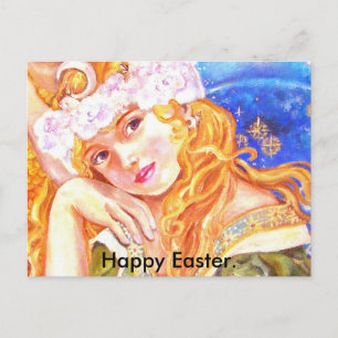 Apollo und ein Geist einer toten Person des Feiertagspostkarte