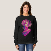 Apollo Vaporwave Aesthetic Greek God Retrowave Gra Sweatshirt (Vorne ganz)