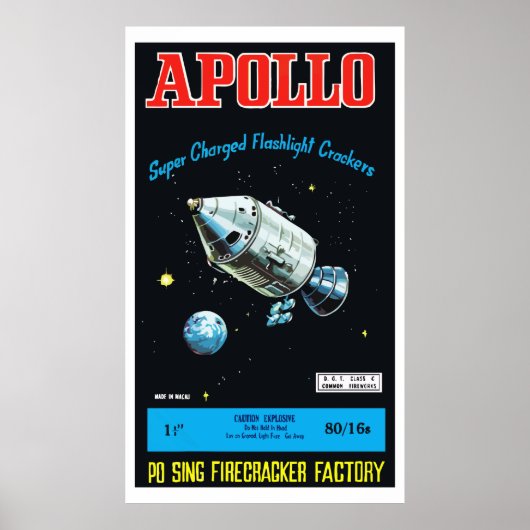 Apollo (Vintager chinesischer Firecracker) Poster (Vorne)