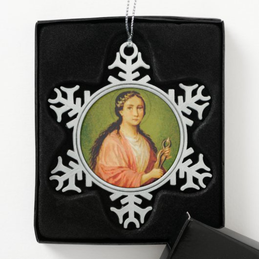 Apollonia (BLA 001) Schneeflocken Zinn-Ornament (Box)