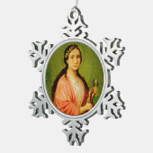 Apollonia (BLA 001) Schneeflocken Zinn-Ornament (Rechts)