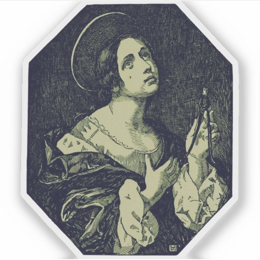 Apollonia-Jungfrau und Martyr Aufkleber (Vorderseite)