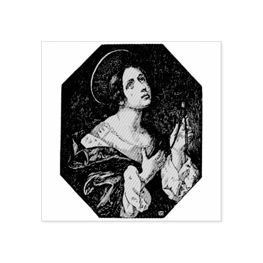 Apollonia-Jungfrau und Martyr Gummistempel (Prägung)