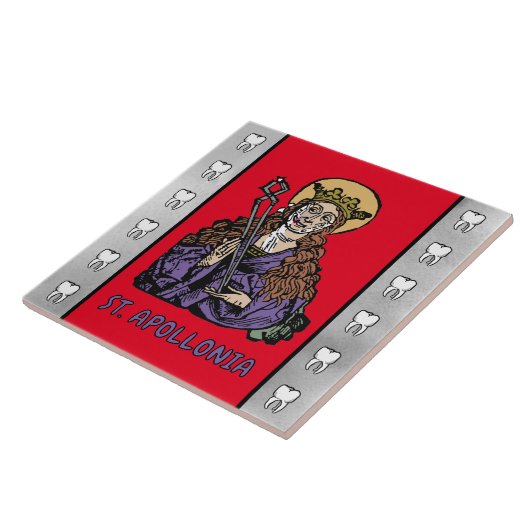 Apollonia mit Pulled Tooth (Nürnberg) Fliese (Seite)