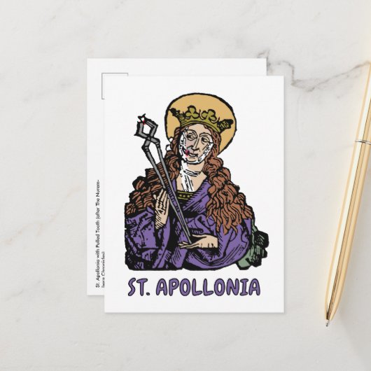 Apollonia mit Pulled Tooth (Nürnberg) Postkarte (Vorderseite/Rückseite Beispiel)