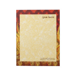 Apollonische Flammen (VVP 001a) 11"x8.5" Vert Notizblock