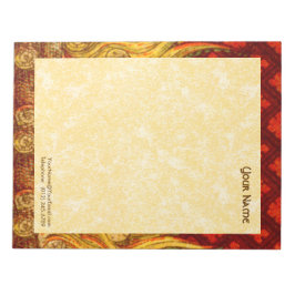 Apollonische Flammen (VVP 001a) 11"x8.5" Vert Notizblock