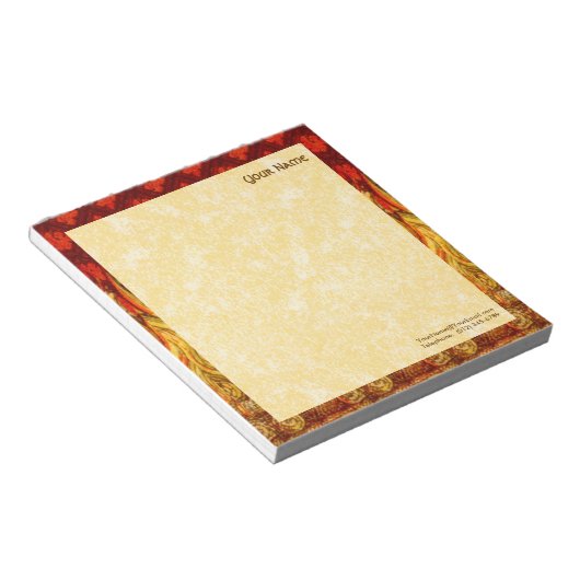 Apollonische Flammen (VVP 001a) 5,5"x6" Vertikal Notizblock (angewinkelt)