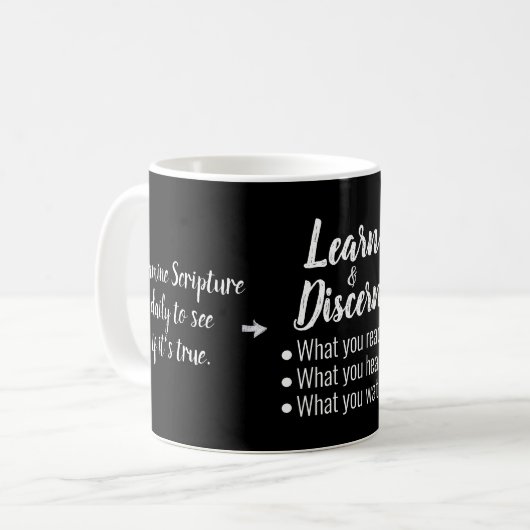 Apologetics Berean Bible Verse Skript Kaffeetasse (Vorderseite Links)