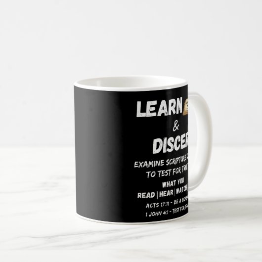Apologetics Berean Learn & Discern Truth Scripting Kaffeetasse (VorderseiteRechts)