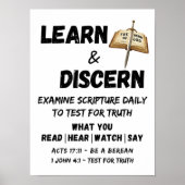 Apologetics Berean Learn & Discern Truth Scripting Poster (Vorne)