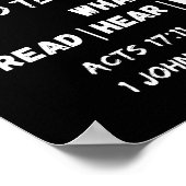 Apologetics Berean Learn & Discern Truth Scripting Poster (Ecke)