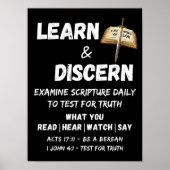 Apologetics Berean Learn & Discern Truth Scripting Poster (Vorne)