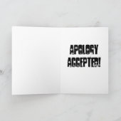 Apologie Akzeptierte Karte (Innenseite)