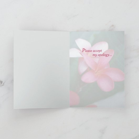 Apologie-Blume Karte (Innenseite)