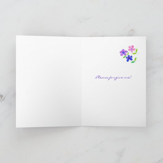 Apology Card - Blume Power Karte (Innenseite)