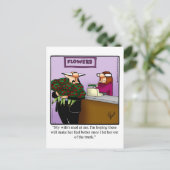 Apology Ehe Spaß Postkarte (Stehend Vorderseite)