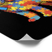 Apoo Puzzle Autismus Bewusstsein Autistische Fraue Poster (Ecke)