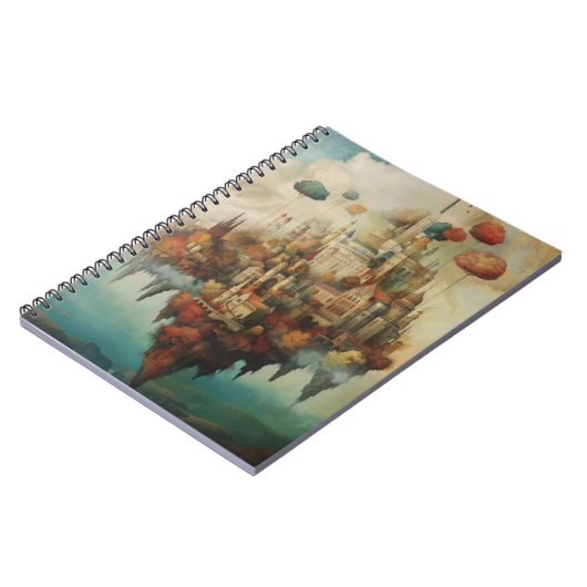 Apophenic Air Castle - Surreal Fantasy Fantastisch Notizblock (Linke Seite)