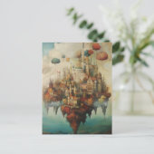 Apophenic Air Castle - Surreal Fantasy Fantastisch Postkarte (Stehend Vorderseite)
