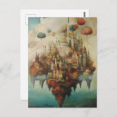 Apophenic Air Castle - Surreal Fantasy Fantastisch Postkarte (Vorne/Hinten)
