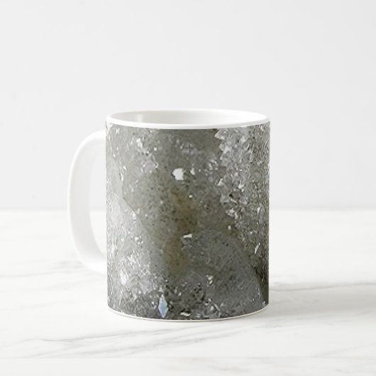Apophyllite und Quartz Kaffeetasse (Vorderseite Links)