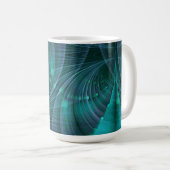 Apophysis Fraktal Art I - blau Kaffeetasse (VorderseiteRechts)
