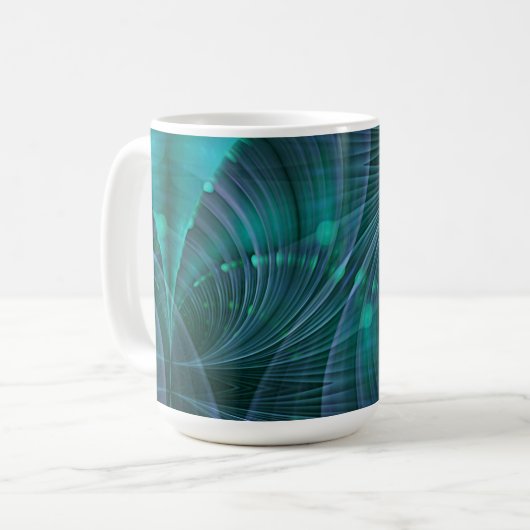 Apophysis Fraktal Art I - blau Kaffeetasse (Vorderseite Links)