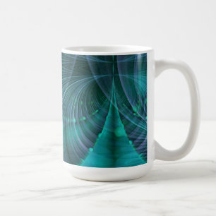 Apophysis Fraktal Art I - blau Kaffeetasse