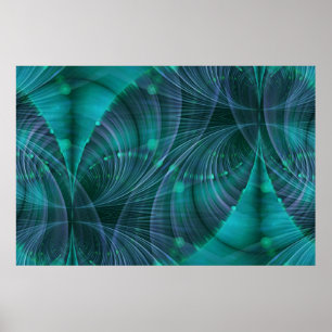 Apophysis Fraktal Art I - blau Poster