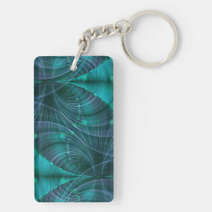 Apophysis Fraktal Art I - blau Schlüsselanhänger